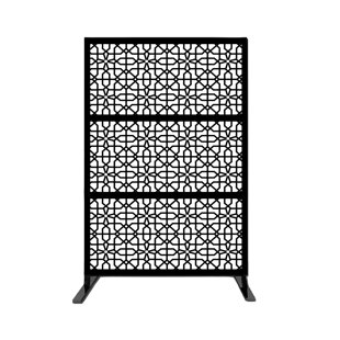 PORPORA 6.5 ft. H x 4 ft. W Laser Cut Metal Privacy Screen