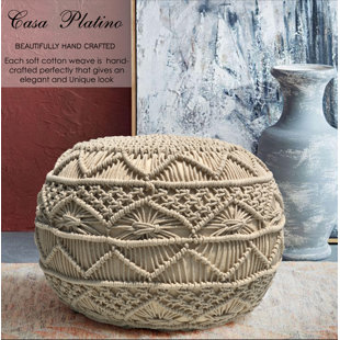 AFFINITY LINENS Upholstered Pouf