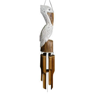COHASSET GIFTS & GARDEN Pelican Bamboo Wind Chime