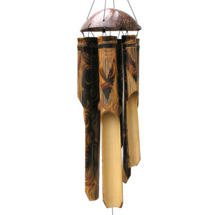 COHASSET GIFTS & GARDEN Burnt Bamboo Wind Chime