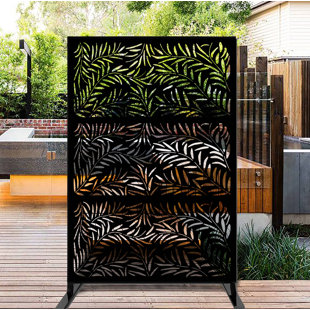 PORPORA 6.5 ft. H x 4 ft. W Metal Privacy Screen