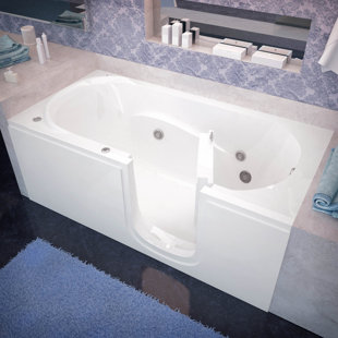 THERAPEUTIC TUBS Stream 60'' x 30'' Walk-in Whirlpool Fiberglass Bathtub