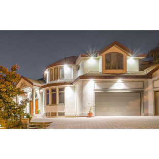 FEITELECTRIC 2 - Head LED Hardwired Dusk to Dawn Outdoor Security Flood Light with Timer