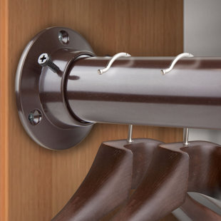 ORREN ELLIS Warlick Steel Adjustable Single Curtain Rod