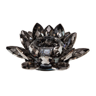 LANGLEY STREET® Iridescent Glass Crystal Lotus Votive Candle Holder