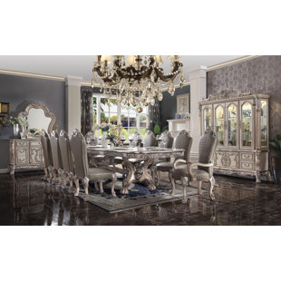 ROSDORF PARK Gimley 11 - Piece Solid Wood Trestle Dining Set