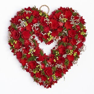 WORTH IMPORTS 14" Wood Curl Heart Wreath