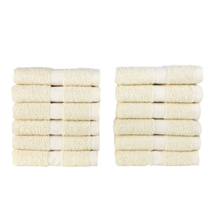 Fibertone By 1888 Mills Cotton Blend Terrycloth Bath Towels (Set of 12)