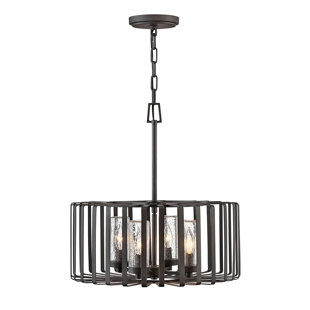 HINKLEY Reid Four-Light 12V Outdoor Caged Chandelier