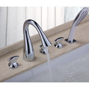 SUMERAIN INTERNATIONAL GROUP Contemporary/Modern 3 Handle Deck Roman Tub Faucet with Diverter