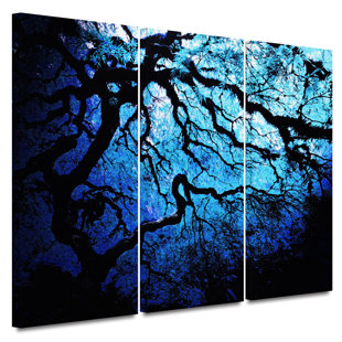 ARTWALL " Japanese Ice Tree " by John Black 3 - Pieces