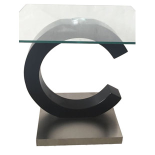 GLOBAL FURNITURE USA Glass Top End Table