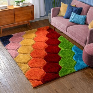 WELL WOVEN San Francisco Geometric Orange/Red Area Rug