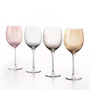 EVERLY QUINN Abida 17oz. Wine Glass Set (Set of 4)