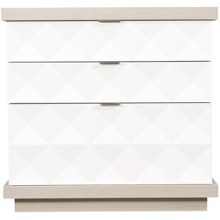 BERNHARDT Axiom 3 - Drawer Bachelor's Chest in White/Gray