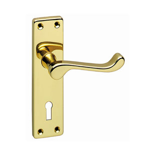 URFIC Victorian Scroll Lever Lock Door Handle (Set of 2)