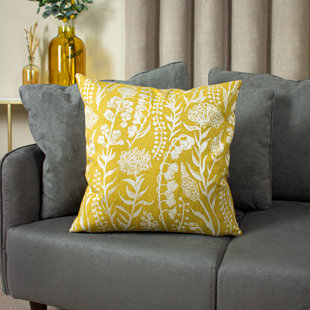 CLASSICLIVING Forrest Floral Square Throw Cushion With Filling