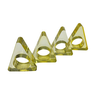 R16 HOME FURNITURE Triangle Napkin Ring (Set of 4)