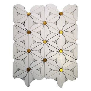 MANGO TILE 12" x 14" Natural Stone/Metal Novelty Mosaic Wall & Floor Tile