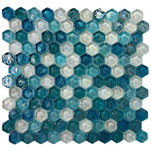 NOVOTILESTUDIO Leonessa 1'' W x 1'' L Backsplash Glass Tile Mosaic Sheet