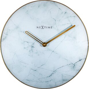 NEXTIME Marble 15.75" Wall Clock