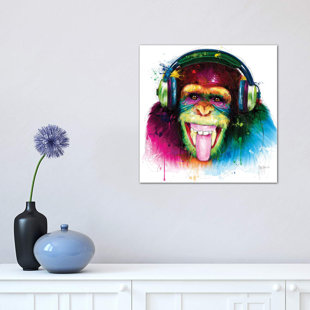 VIV + RAE Dj Monkey by Patrice Murciano - Wrapped Canvas Print