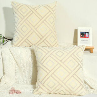 DULCE DOM Geometric Chenille Pillow Cover