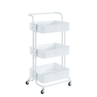 PORTHOS HOME Casey 32.28'' H x 16.65'' W Utility Cart with Wheels