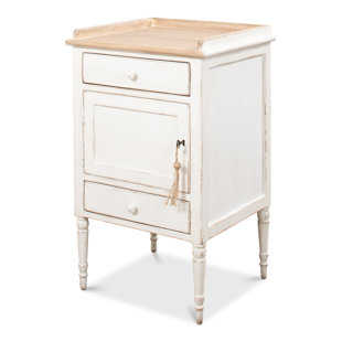 SARREID LTD Rose Solid Wood 2 - Drawer End Table