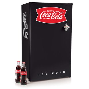 NOSTALGIA Coca-Cola 3.2 Cu. Ft. Refrigerator With Freezer