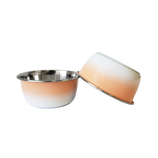 ADOG Deep Colored Stainless Steel Dog Bowl (Set of 2)