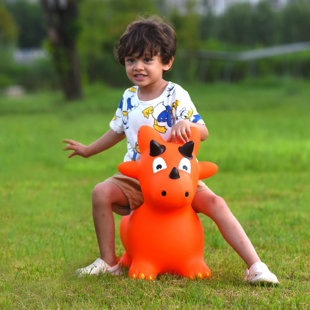 WONDERLANES Hippity Hoppity Inflatable Jumping Dinosaur