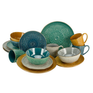 CREATABLE Samarkand 16 Piece Dinnerware Set, Service for 4