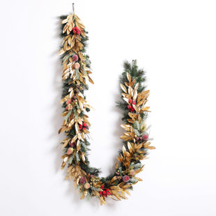 DARBYCREEKTRADING 108'' in. Faux Bay Laurel Garland