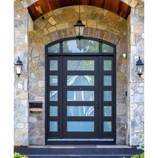 CUSTOM IRON DOOR PROS 72'' x 80'' Glass Iron Front Entry Doors