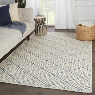 BARCLAY BUTERA Newport Handmade Flatweave Atique White/Dark Blue Rug