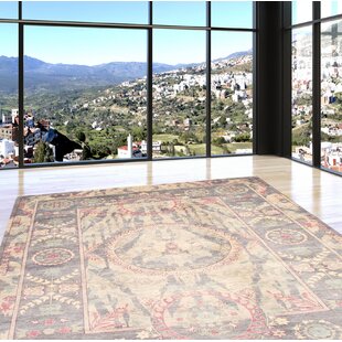 ISABELLINE One-of-a-Kind Deejay Hand-Knotted New Age Lahore Finest Light Violet 7'11" x 10'5" Wool Area Rug