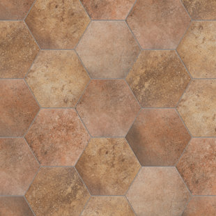 MEROLA TILE Abadia Hex 9" x 10" Porcelain Stone Look Wall & Floor Tile