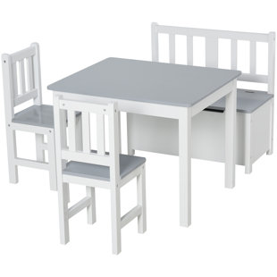 HARRIET BEE Oliphant Kids Rectangular Play Or Activity Table and Chair Set