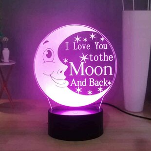 FLASH POPUP Moon And Back Illusion Night Light