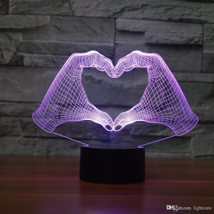 FLASH POPUP Hand Heart Illusion Night Light