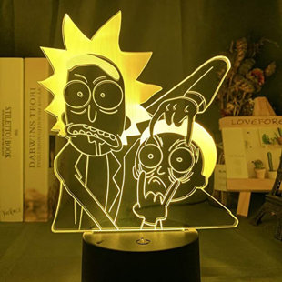 FLASH POPUP Rick and Morty Illusion Night Light