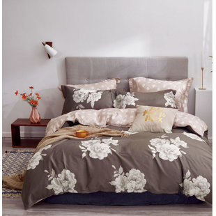 SAY YES BEDDING Marrisa Cotton Box Stitch Floral Comforter Set