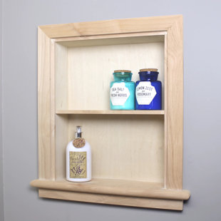 Fox Hollow Furnishings Recessed Wall Shelf with Adjustable Shelves