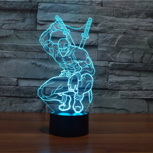 FLASH POPUP Hero Deadpool Illusion Night Light