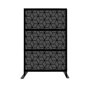 E-JOY 6.5 ft. H x 4 ft. W Laser Cut Metal Privacy Screen
