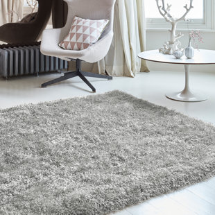 ROSDORF PARK Beatty Shiny Shaggy Silver Rug