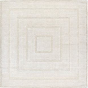EBERN DESIGNS Bohm Moon Flatweave Ivory Rug