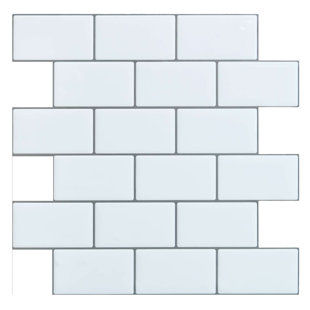 THOMAS AVENUE CERAMICS 1.87'' W x 3.25'' L Vinyl Peel and Stick Subway Tile (Set of 4)