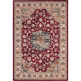 ASTORIA GRAND Giron Oriental Hand Woven Red Area Rug
